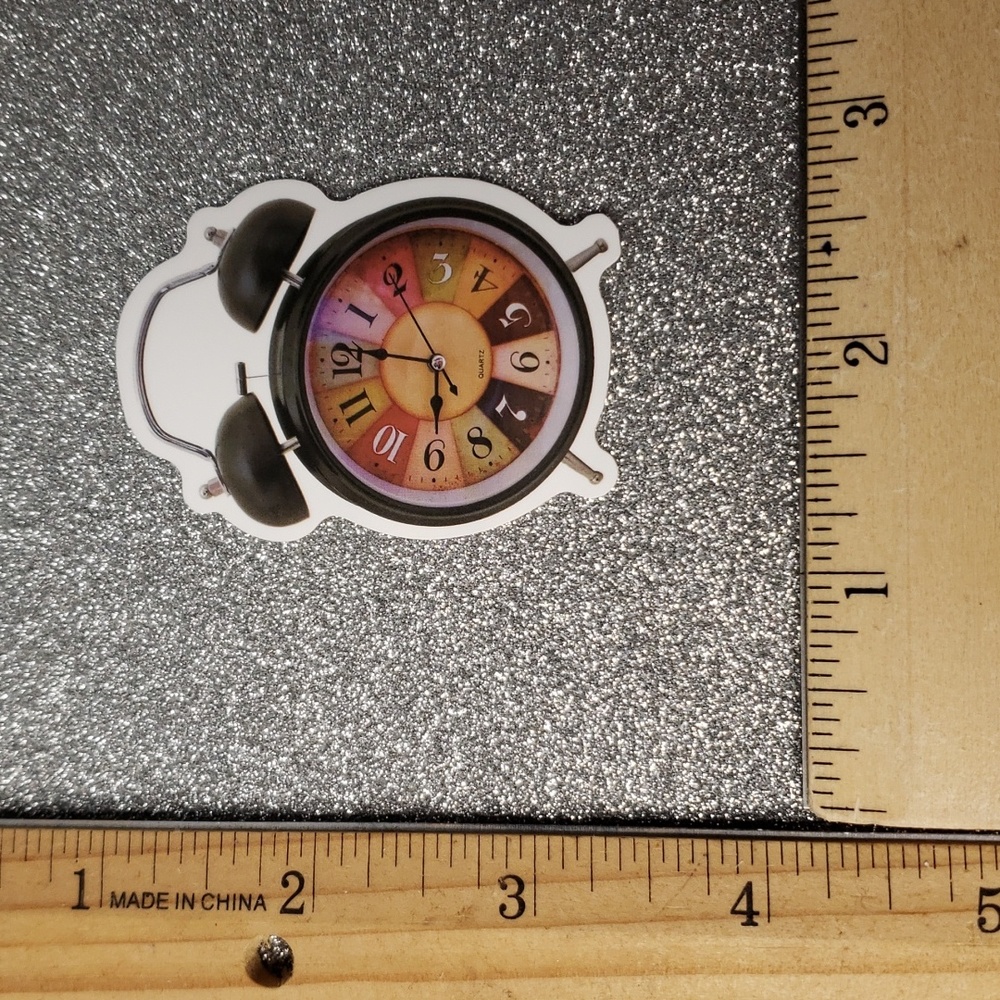 ART WATERPOOF Sticker Alarm Clock - Picture 2 of 7
